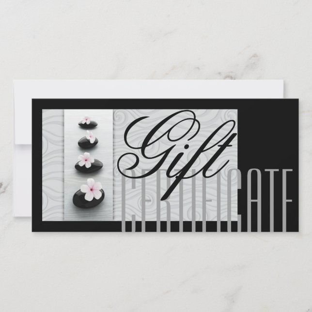 Tarjeta De Agradecimiento Certificado de regalo de spa de masaje curación de (Anverso)