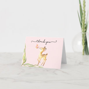 Tarjeta De Agradecimiento Cerveza Adorable Con Baby Shower De Mariposa