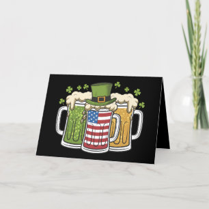 Tarjeta De Agradecimiento Cerveza Irlandesa Irlanda EE. UU. Bandera American