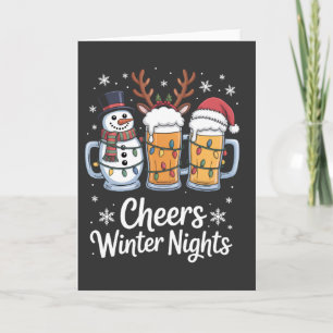 Tarjeta De Agradecimiento Cervezas Noches de Invierno Amantes de la Cerveza