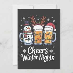 Tarjeta De Agradecimiento Cervezas Noches de Invierno Amantes de la Cerveza