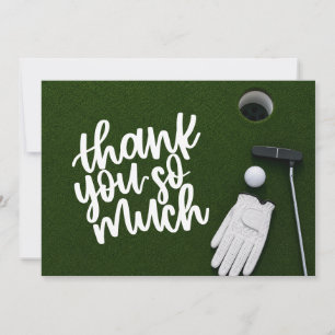 Tarjeta De Agradecimiento Césped de Putting de Golf Vista Superior 