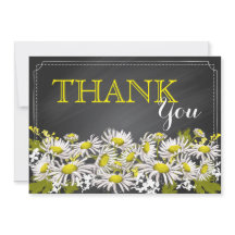 Chalkboard Daisies Rustic Modern Gracias