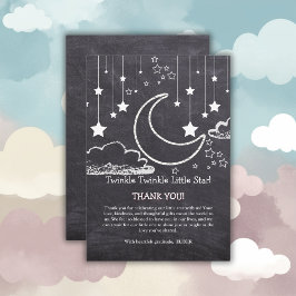 Tarjeta De Agradecimiento Chalkboard Twinkle Twinkle Little Star Baby Shower