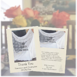 Tarjeta De Agradecimiento Champagne Glasses Wedding