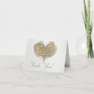 Tarjeta De Agradecimiento Champagne & Lace (Gracias)