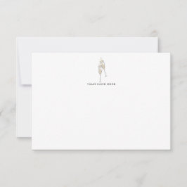 Tarjeta De Agradecimiento Champagne Notecard