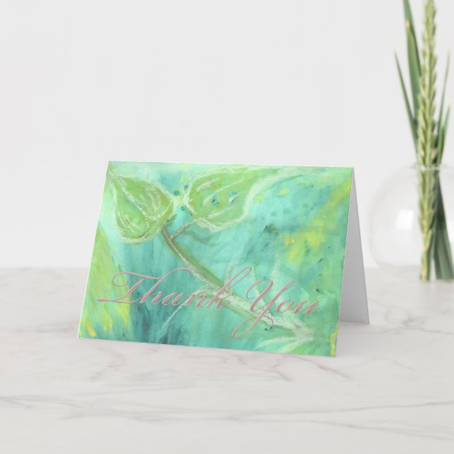 Tarjeta de agradecimiento Champagne Rain Forest Ha (Anverso)