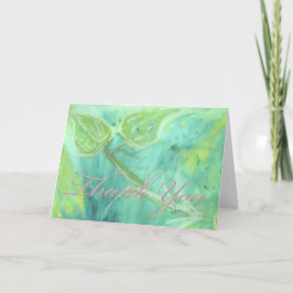 Tarjeta de agradecimiento Champagne Rain Forest Ha