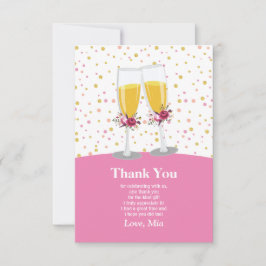 Tarjeta De Agradecimiento Champán Brunch y Bubbly animadores gracias