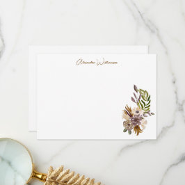 Tarjeta De Agradecimiento Champán Nupcial Boho Rústico Botánico Personalizad