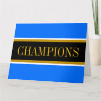 CHAMPIONS Azul Brillante Negro Blanco Rayas de Car