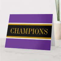 CHAMPIONS Royal Púrpura Negro Blanco Rayas de Carr