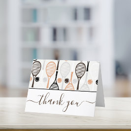 Tarjeta De Agradecimiento Chaquetas de tenis marrón y marrón con grifo Grati