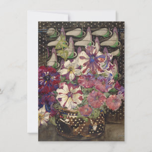 Tarjeta De Agradecimiento Charles Rennie Mackintosh - petunias
