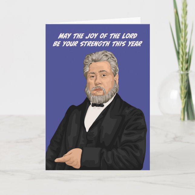 Tarjeta De Agradecimiento Charles Spurgeon Joy de la carta de cumpleaños del (Anverso)
