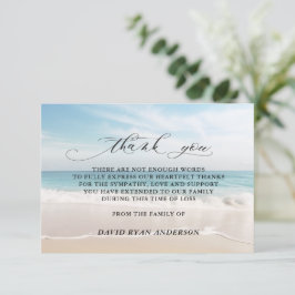 Tarjeta De Agradecimiento Charm Beach Ocean View Photo In Love Memory