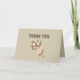 Tarjeta De Agradecimiento Charming Bouquet Thank You Card – Folded Design