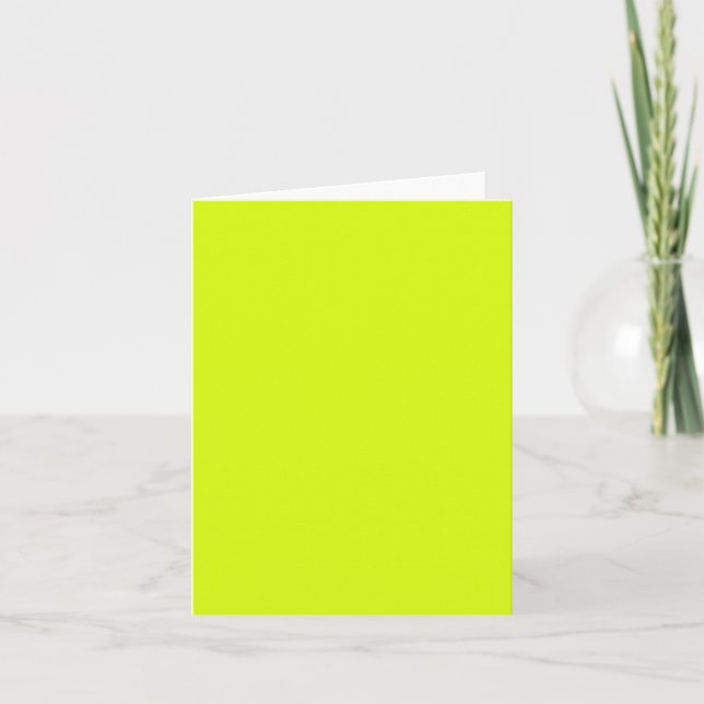 Tarjeta De Agradecimiento Chartreuse Color sólido amarillo (Anverso)