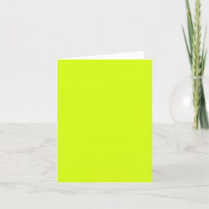 Tarjeta De Agradecimiento Chartreuse Color sólido amarillo