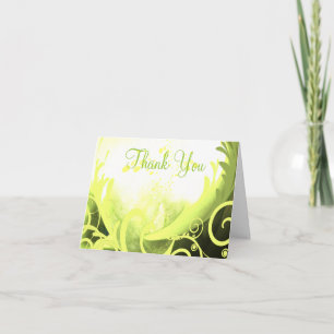 Tarjeta De Agradecimiento Chartreuse Green Calla Lily Gracias Cartas
