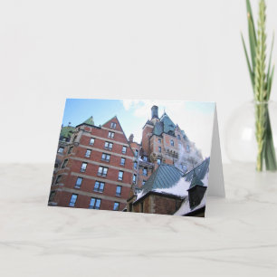 Tarjeta De Agradecimiento Chateau Frontenac, Quebec, Canadá
