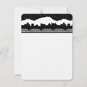 Tarjeta De Agradecimiento Chatt Skyline Black and White