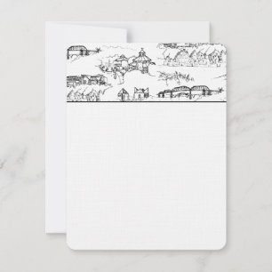 Tarjeta De Agradecimiento Chattanooga Toile blanco y negro