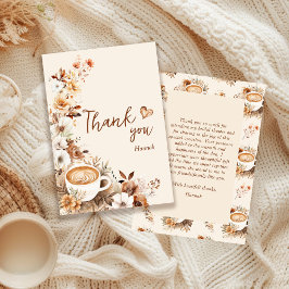 Tarjeta De Agradecimiento Chávena de Amor Desayuno Nupcial
