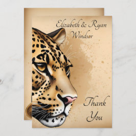 Tarjeta De Agradecimiento Cheetah Flat Gracias Card