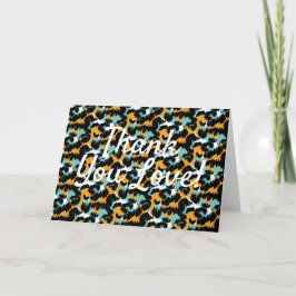 Tarjeta de agradecimiento Cheetah Lovers Aqua
