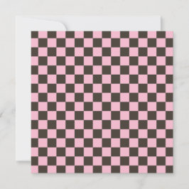 Tarjeta De Agradecimiento Cherry blossom checkered board pattern