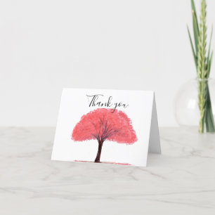 Tarjeta De Agradecimiento Cherry Blossom Floral Boda Gracias