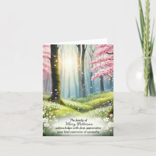 Tarjeta De Agradecimiento Cherry Blossom Forest Sympathy Gracias