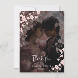 Tarjeta De Agradecimiento Cherry Blossom Photo Wedding Thank You