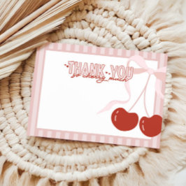 Tarjeta De Agradecimiento Cherry First Coquette Chicas Cumpleaños