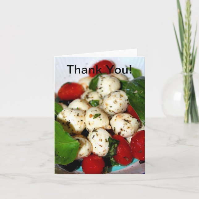 Tarjeta De Agradecimiento Cherry Tomato and Mozzarella Salad (Anverso)
