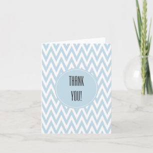 Tarjeta De Agradecimiento Chevron Blanco Azul Gracias
