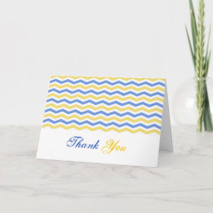 Tarjeta De Agradecimiento Chevron elegante, fresco y de moda gracias