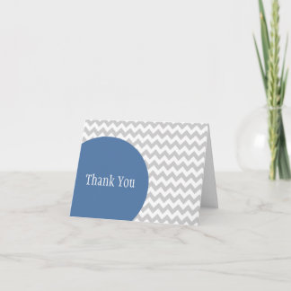 Tarjeta De Agradecimiento Chevron gris elegante le agradece cardar