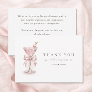 Tarjeta De Agradecimiento Chic A Tini Un Tema de Martini para Baby Shower