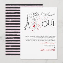 Chic francés parisino Ella dijo Oui Despedida de s