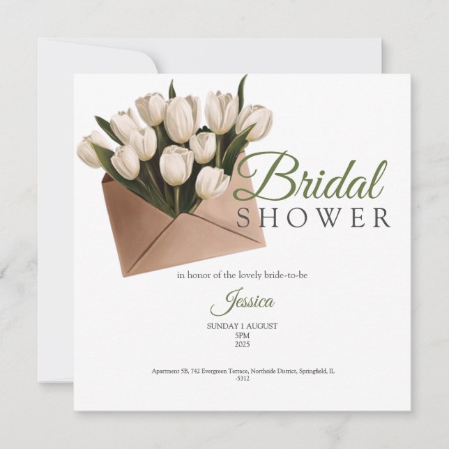 Tarjeta De Agradecimiento Chic Golden roses bridal shower party invitation (Anverso)