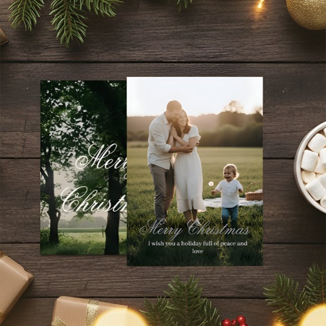 Tarjeta De Agradecimiento Chic Minimalist Christmas Card (Subido por el creador)