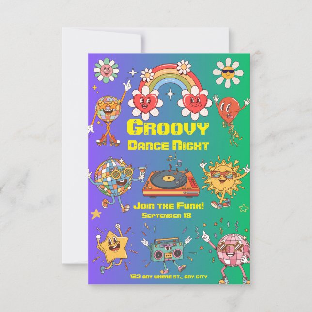 Tarjeta De Agradecimiento Chic Party Invitation – Stylish Celebration Event  (Anverso)