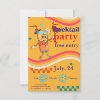 Tarjeta De Agradecimiento Chic Party Invitation – Stylish Celebration Event