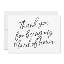 Chic Script "Gracias por ser mi dama de honor"