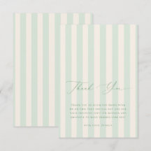 Chic Verde y Marfil Rayas Baby Shower