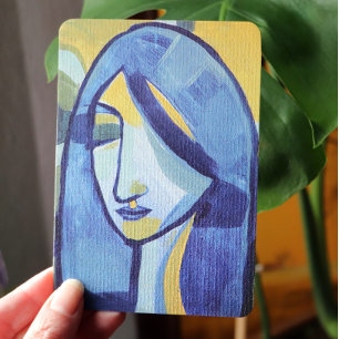 Tarjeta De Agradecimiento Chica azul