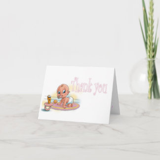 Tarjeta De Agradecimiento Chica Baby Shower - Gracias